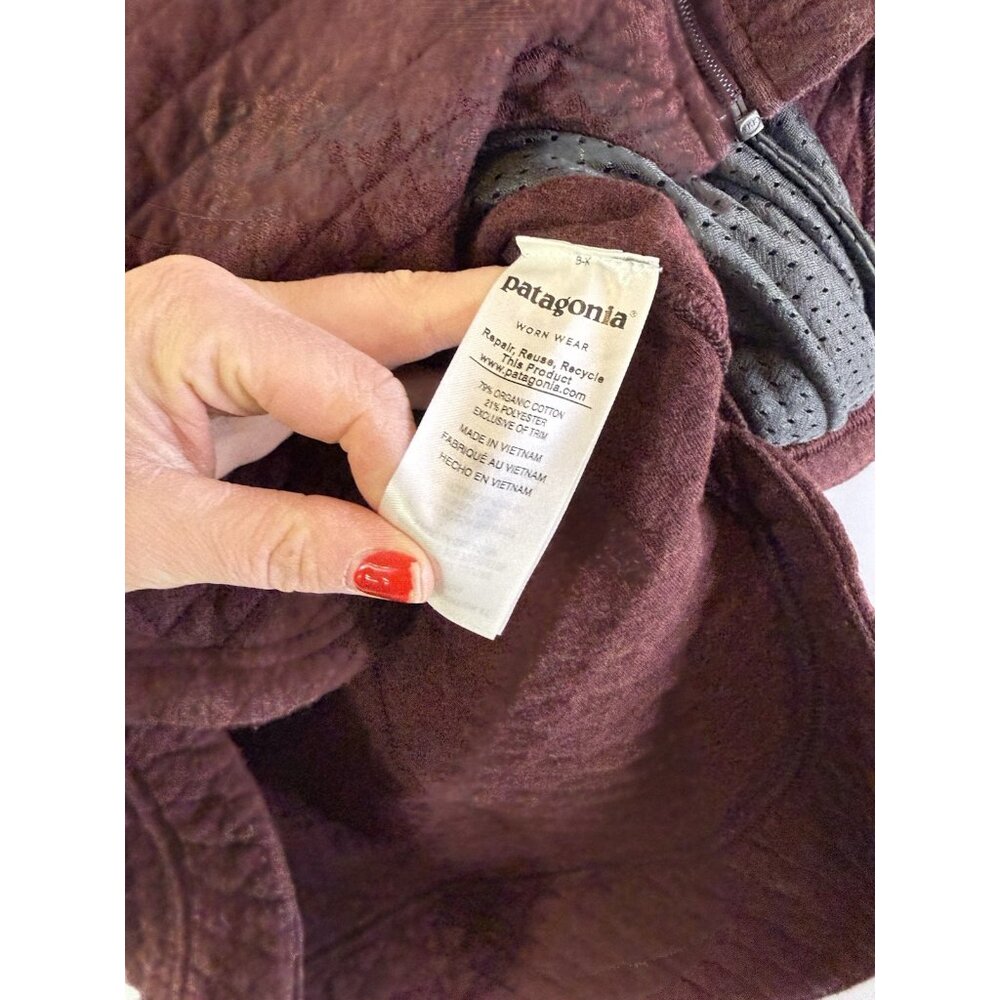 Patagonia Quilted Full-Zip Jacket Burgundy - Picture 4 of 10